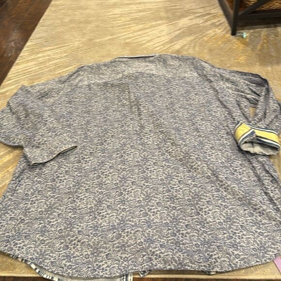 robert graham long sleeve shirt 3XLB flower print all over in EUC flip cuffs - Picture 12 of 12